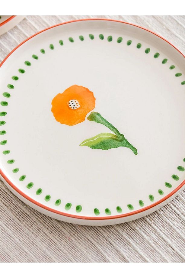 LCW HOME Çiçek Baskılı Tabak Seti 4'lü 20 Cm - 3