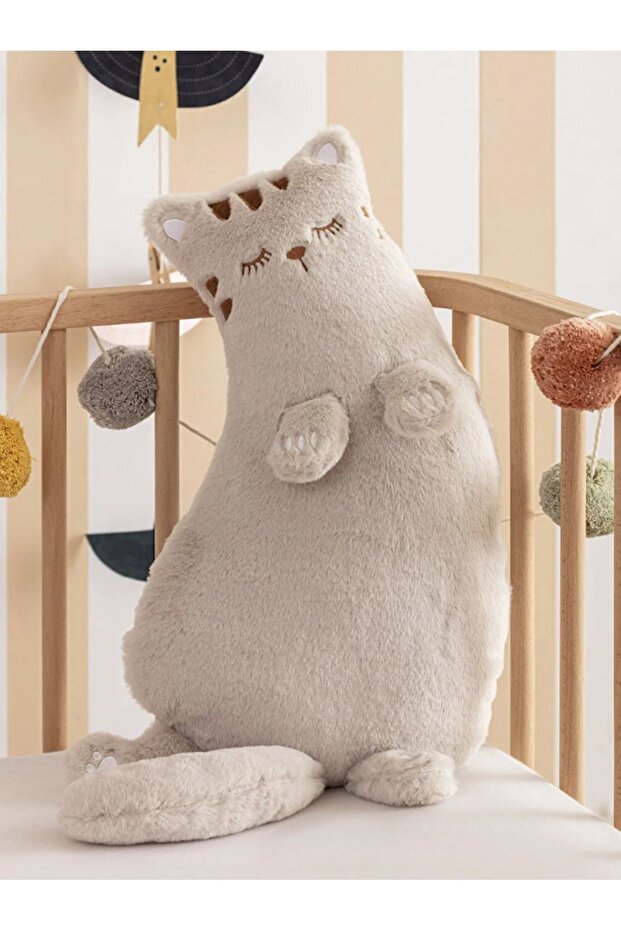 Cute Giant Cat Plush Filled Throw Pillow - Sleep Buddy 60cm