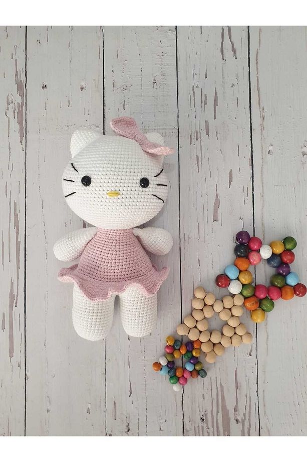 Amigurumi Organik Örgü Oyuncak Hello Kitty - 1