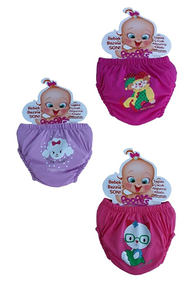 3-Pack Baby Girl Training Pants