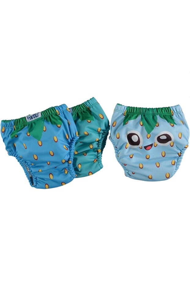 سروال تدريب لطيف ثلاثي بنمط الفراولة - 1