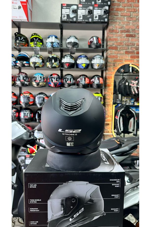 STROBE 2 MAT SİYAH KASK - 5