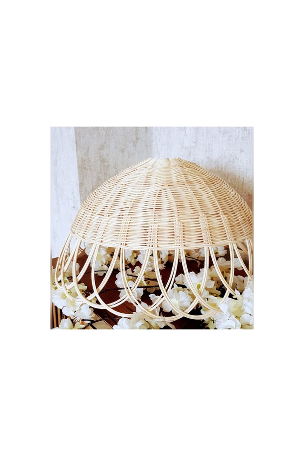 Rattan Bambu Hasır Bohem 30cm Çapında Avize ? - 3