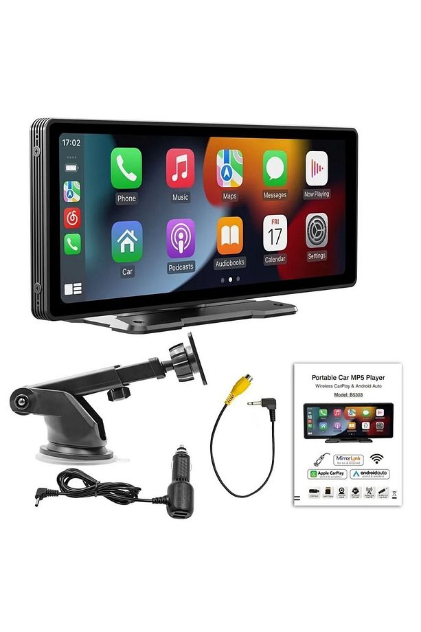 Tak Çalıştır Carplay Apple Android Auto Ekran Kablosuz 10.2İnç Araç Araba Ekran Navigasyon - 1