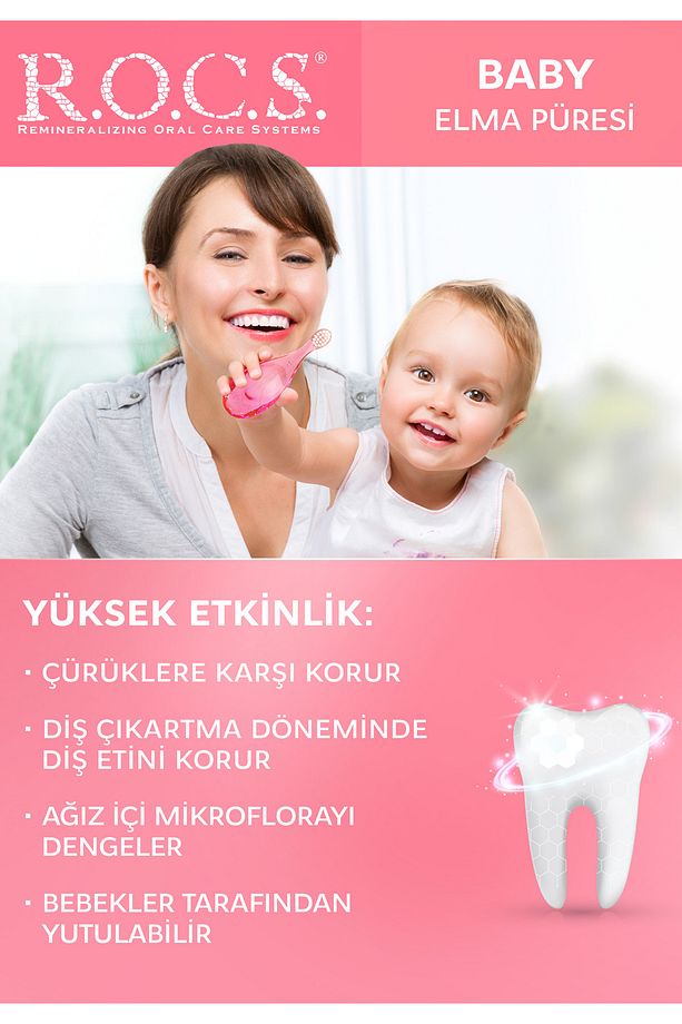 R.O.C.S. BABY 0-3 YAŞ ELMA PÜRESİ DİŞ MACUNU 45g – YENİ AMBALAJ - 3
