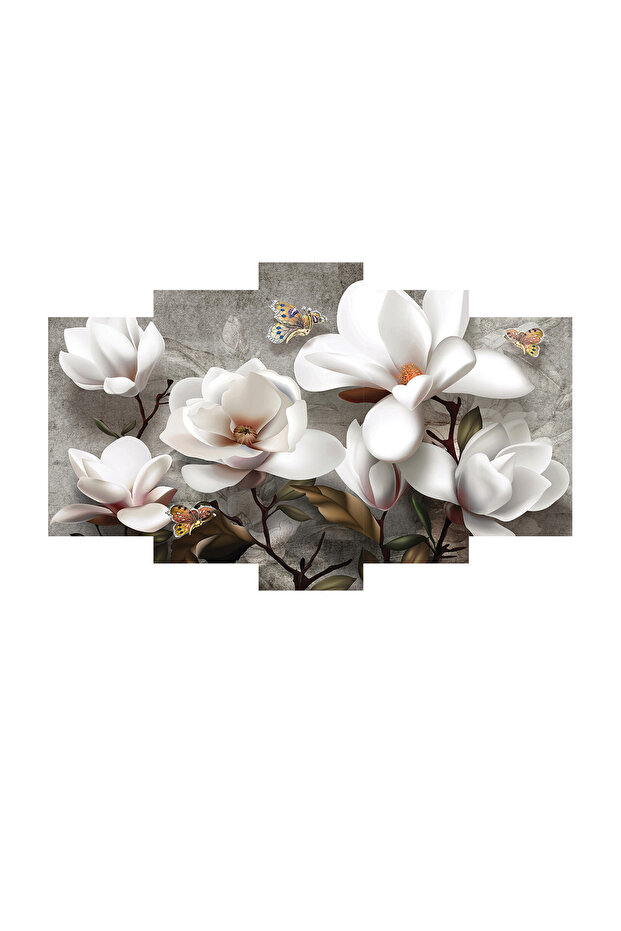 Duvar Mdf Tablo  5 Parça Set Ve saatli - 4