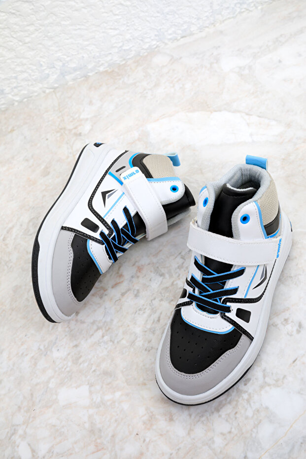 Gyerek tornacipő 19608 - jég, füstölt, fehér - 1