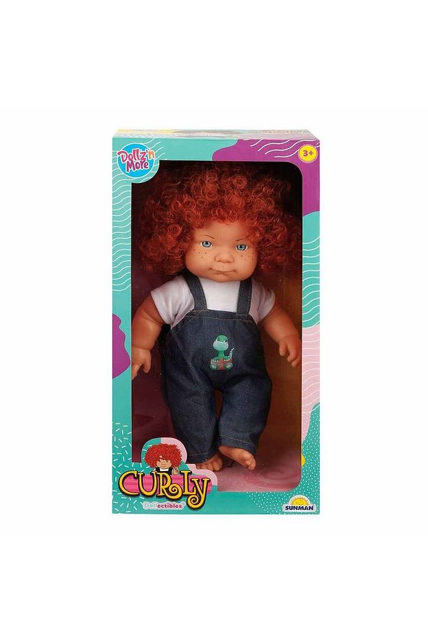 CLZ193 30151 Sunman, Curly Kıvırcık Saçlı Bebek 35 cm - 1