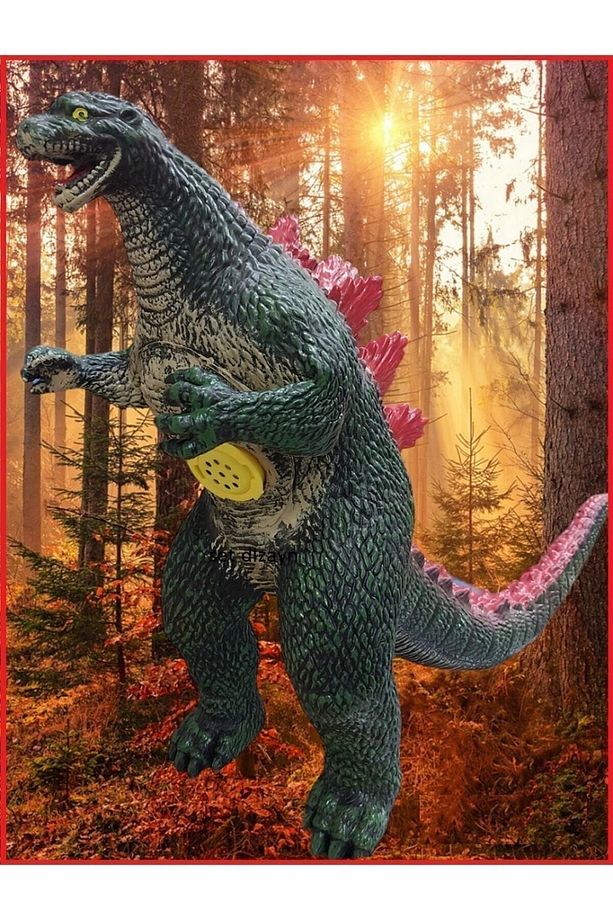 Sesli Yumuşak Godzilla 68 Cm Godzila Monster Canavar Sesli Dinazor Dev Boyda Kaliteli Oyuncak - 1