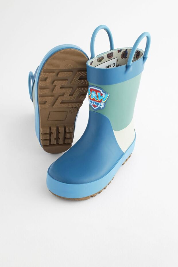 Blue Color Block Paw Patrol Patterned Rain Boots / Boots - 4