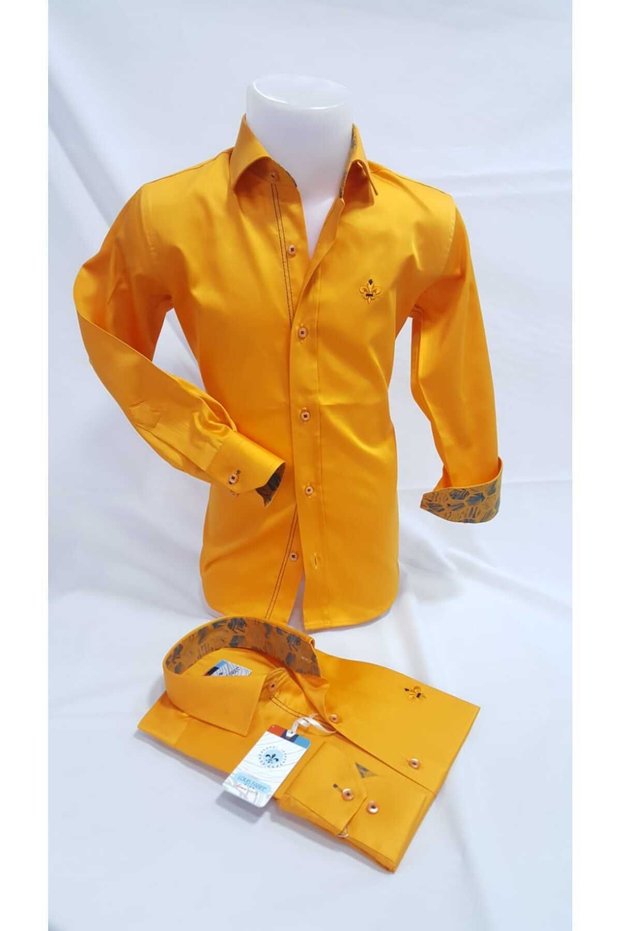 New Season Long Sleeve Satin Cotton Boy's Shirt