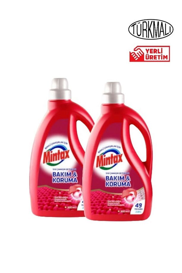MİNTAX SIVI DETERJAN RENKLİ ÇAMAŞIRLAR İÇİN 2695 ML X 2 ADET - 1