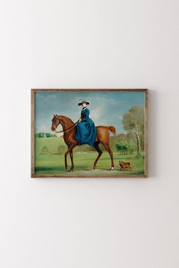The Coningsby Countess in the Charlton Hunt Costume George Stubbs Wood Patterned Frame