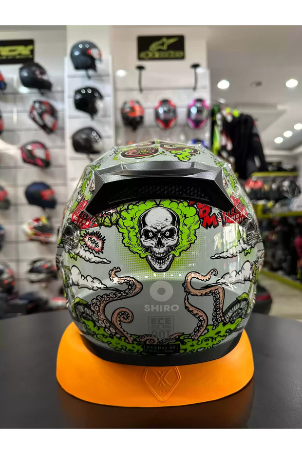 KASK FULL FACE BLASTER OLDSKULL GRAFIC SUN VİZÖR - 3