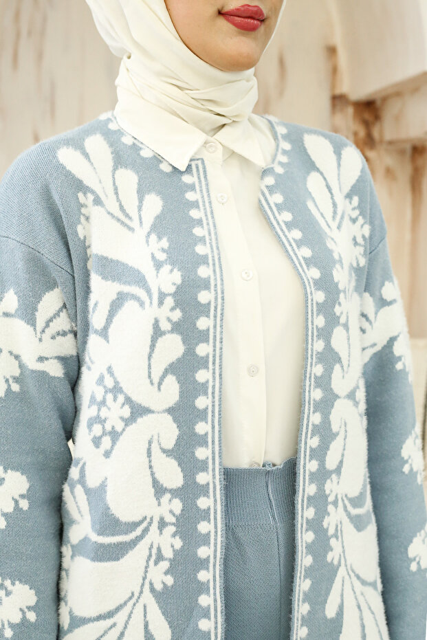 Knitwear Double Set - Authentic Patterned Jacket - 8
