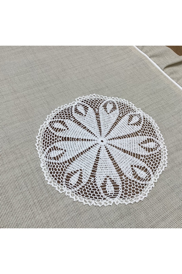 El Örme Dantelli Runner - 45*150 Cm - 2