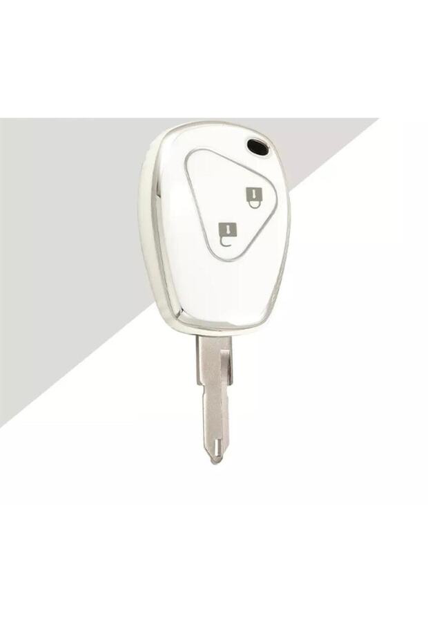 حافظة مفاتيح مصنوعة من مادة TPU باللون الأبيض الفاتح من Renault-dacia