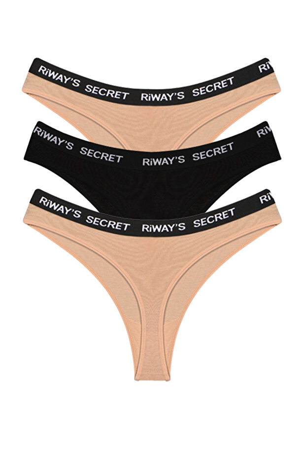 Βαμβακερό ελαστικό στρινγκ μέσης 3 πακέτο - 1