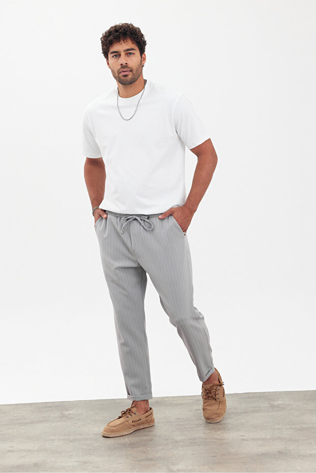 Çizgili Regular Erkek Pantolon - 2