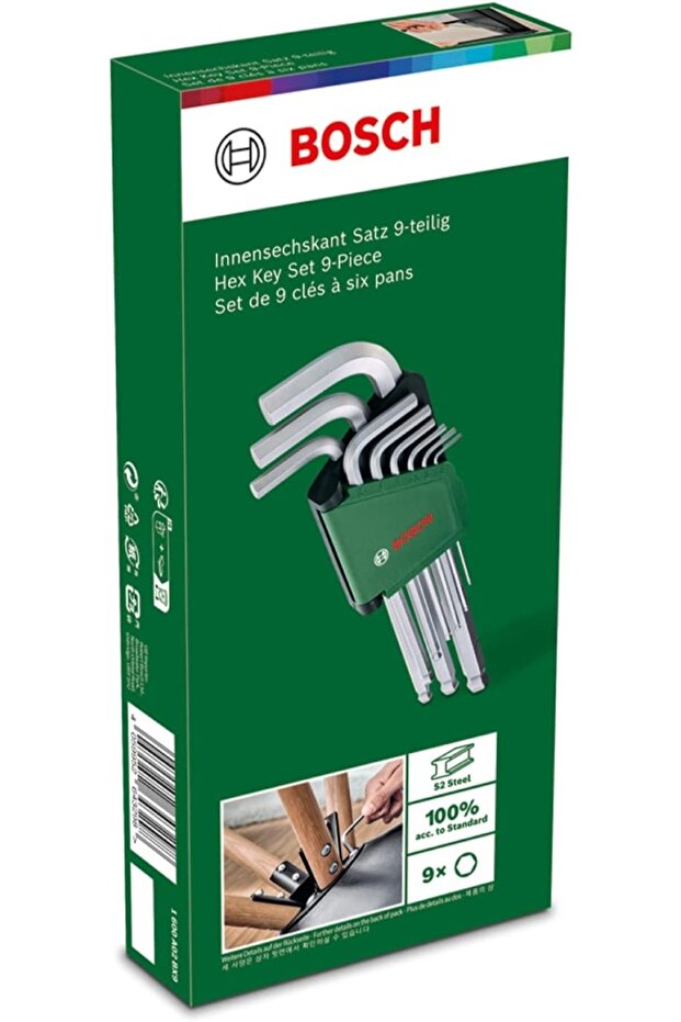 Alyan Anahtarı Seti 9 Parça 1.600.A02.BX9 - 2