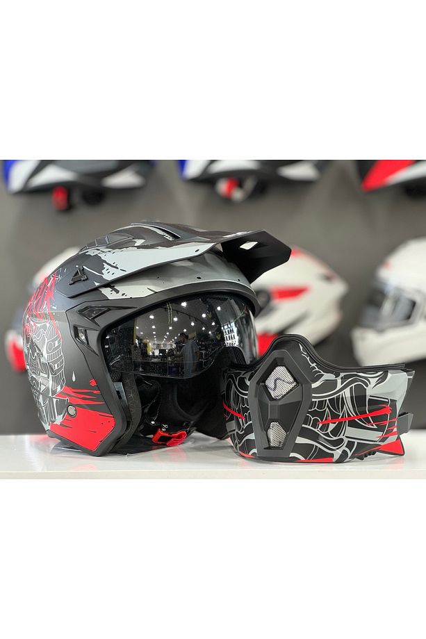 X1-x Seul Warrıor Red Çene Açılır Güneş Vizörlü Kask 2xl - 5