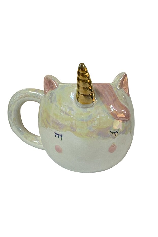 Unicorn Tek Boynuzlu Sevimli Seramik Kupa - 1