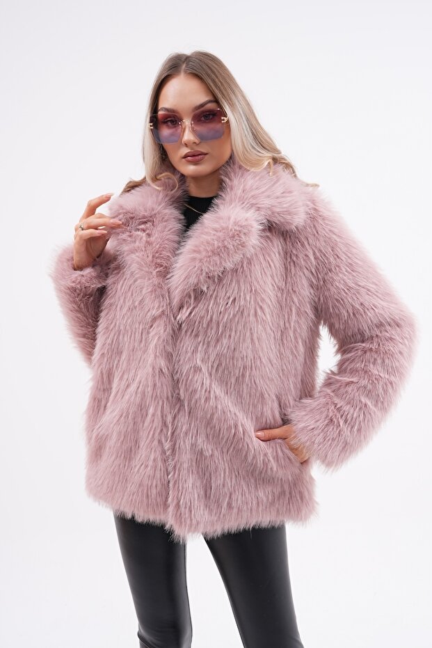 سترة بياقة فروي - 5