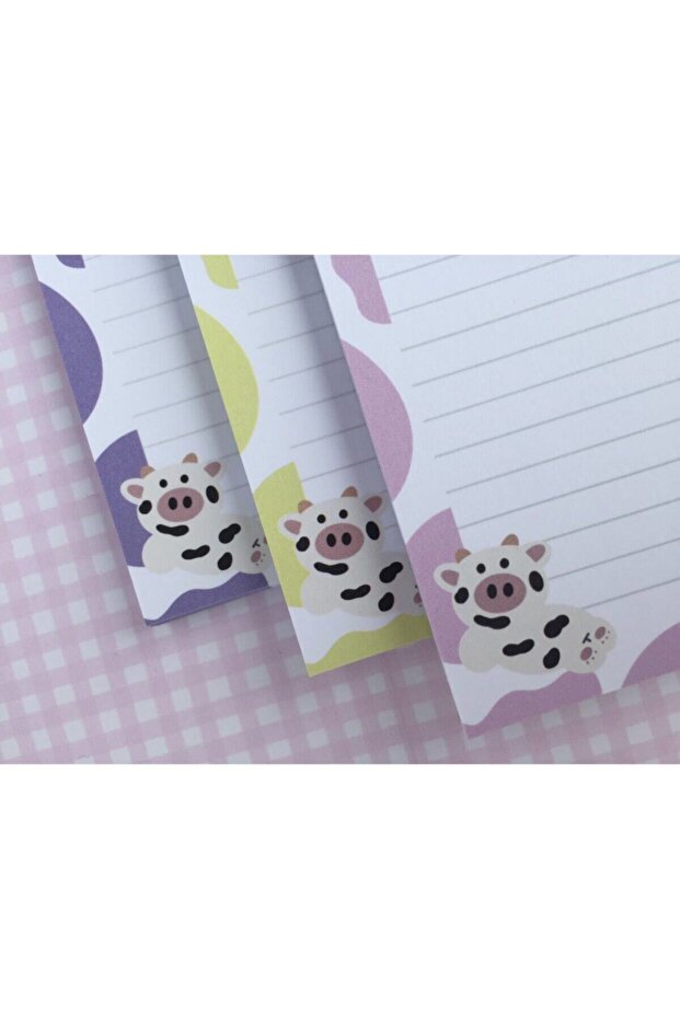 Renkli Inek Set Memopad/notepad/defter - 4