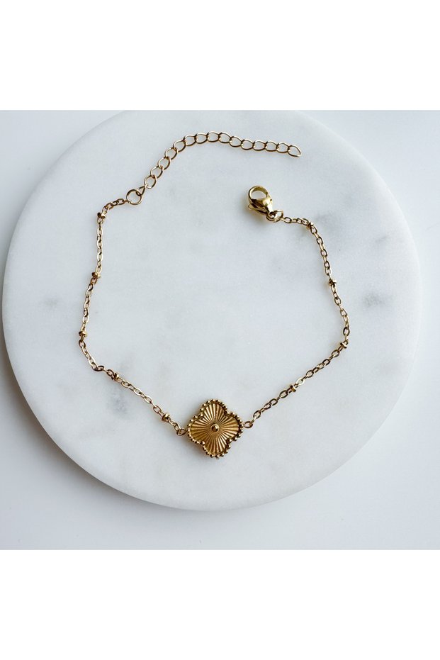 Steel Single Clover Bracelet