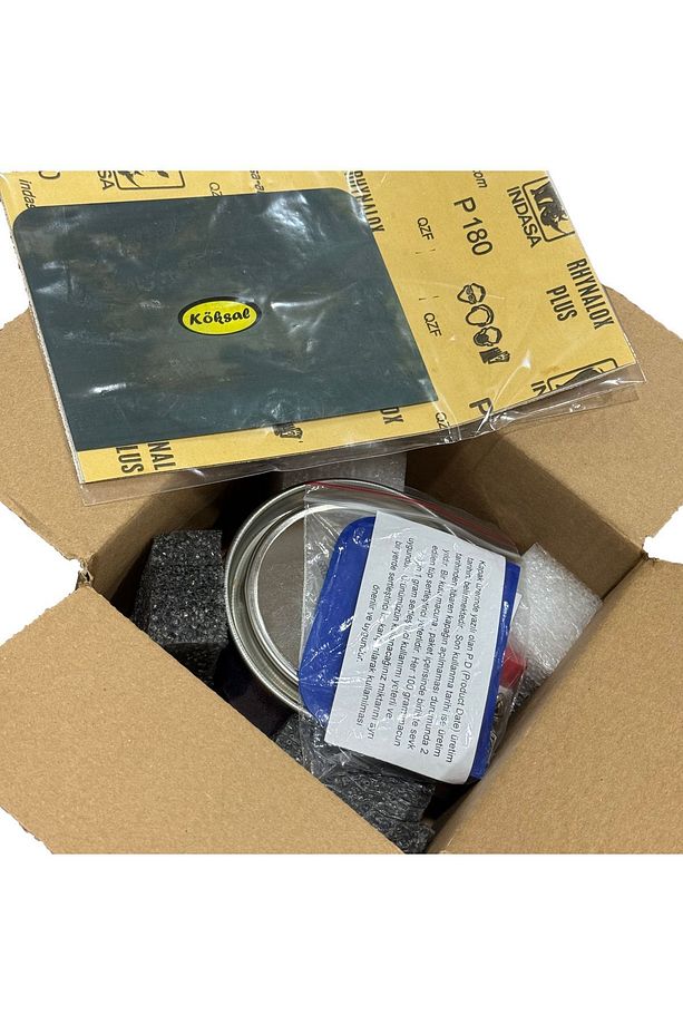 Polyester Çelik Macun 500 Gram Set+3 Adet Zımpara - 2
