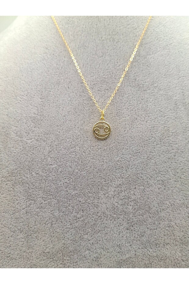 Altın Renk Yengeç Burcu Model Kolye - 2