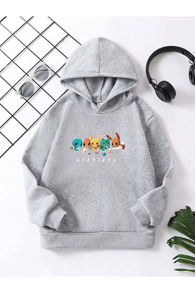Children's Hooded Printed Sweatshirt