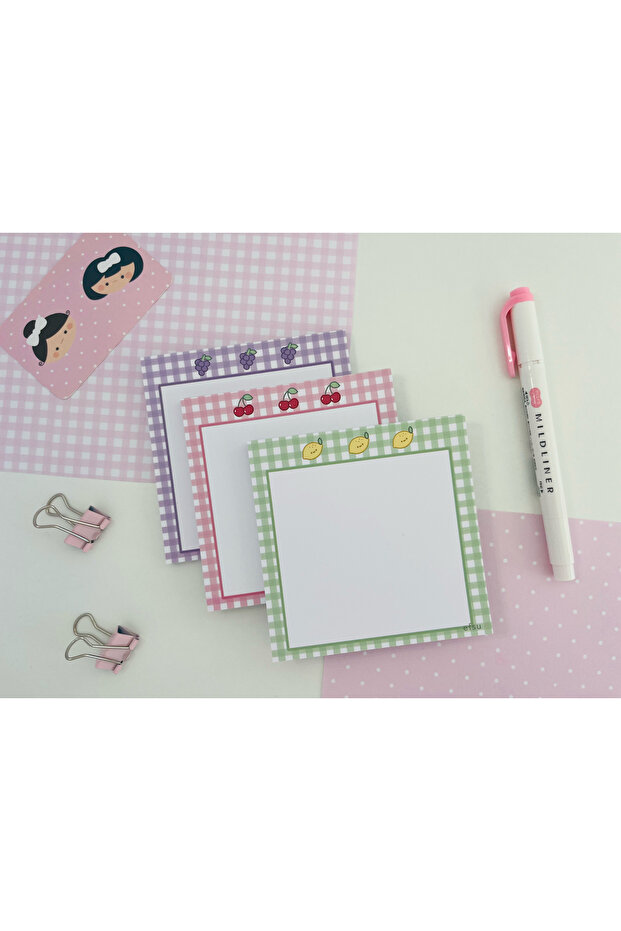 Meyve Notluk Set Memopad/Notepad/Defter - 1
