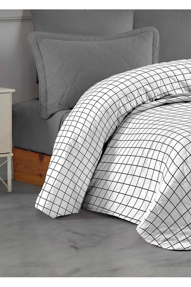 TEK KİŞİLİK KAPİTONELİ ÇİFT TARAFLI ÇOK AMAÇLI YATAK ÖRTÜSÜ PİKE , 155 X 230 PAMUKLU - 2
