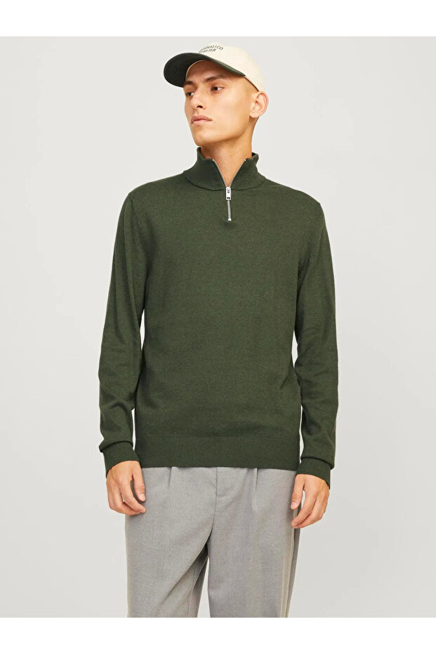 JJEEMIL KNIT HALF ZIP  TRİKO - 5