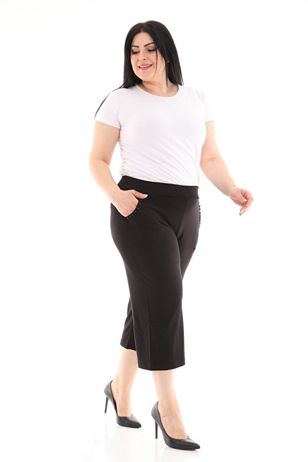 Large Size Comfortable Capri - 4