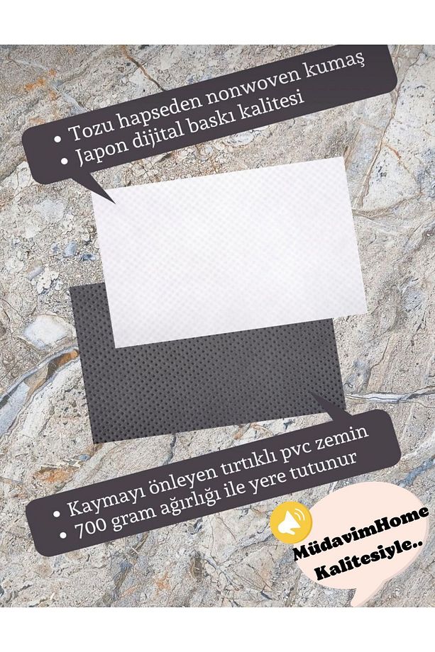 Dekoratif Dijital Baskı Kahve Yaşlı Çift Temalı Kapı Önü Paspası - 2