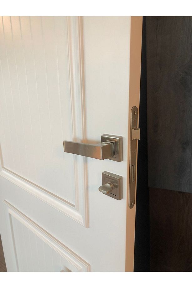Orkide Kapı Kolu Paslanmaz Nikel Saten Inox Wc (BANYO) / Wc Kapıları Içindir - 2