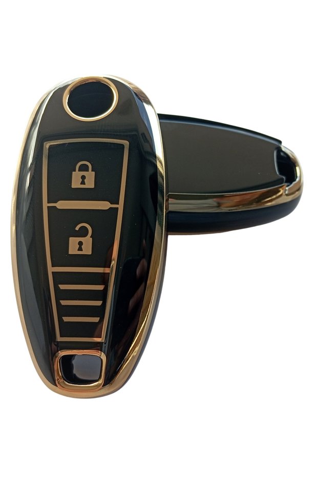 Suzuki Vitara Swift Sx4 Compatible Smart Remote Case Key Cover Auto Keychain Black Gold