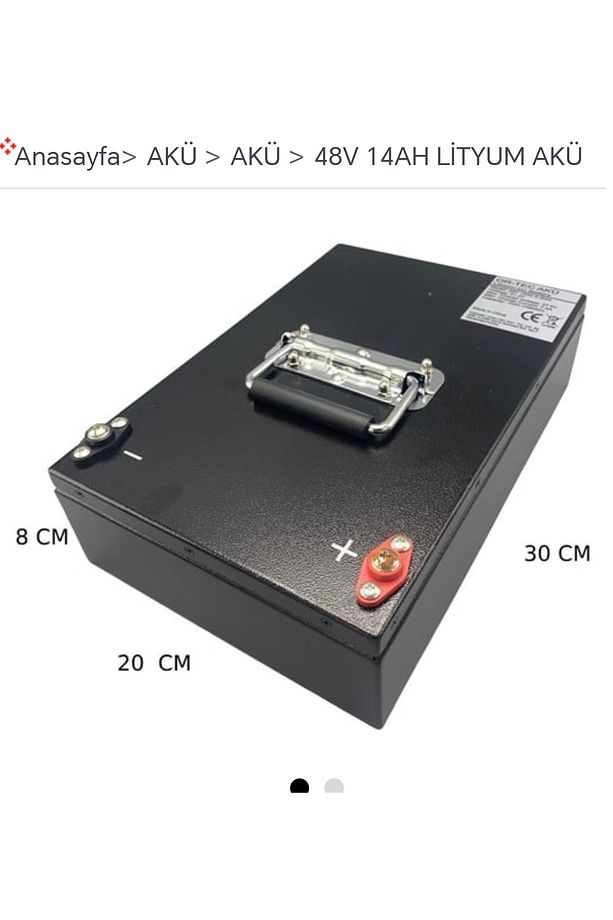 48V 15 AMPERE lityum batarya Volta Vsm Vst Vsa VsC vsx lityum batarya seti - 1