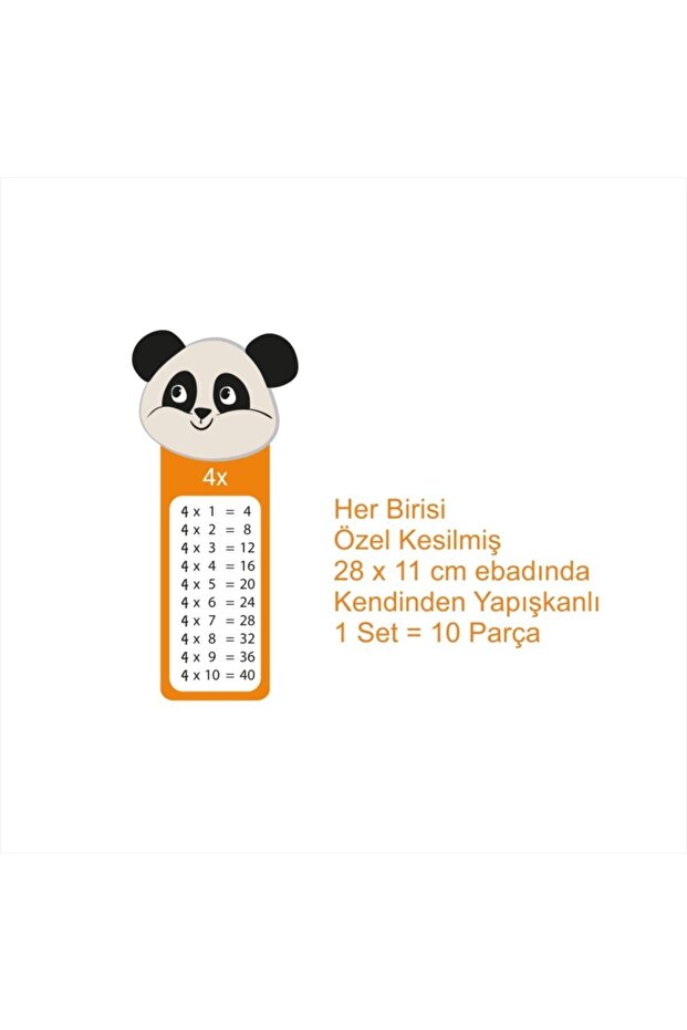 Çarpım Tablosu Sticker Seti - 3