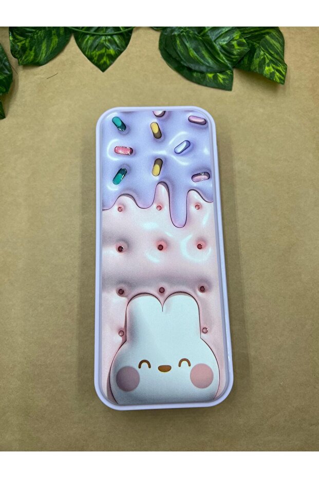 Sanrio Kawaii and Dinosaur Double Compartment Pencil Case, Hard Surface Printed Pencil Case, Preschool Gift
