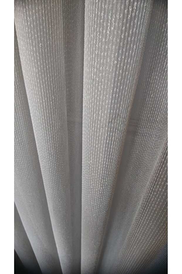 Gray Linen Tulle Curtain 1/3 Dense Pleats Wrinkle-Free No Ironing Required Suitable for Any Room Modern
