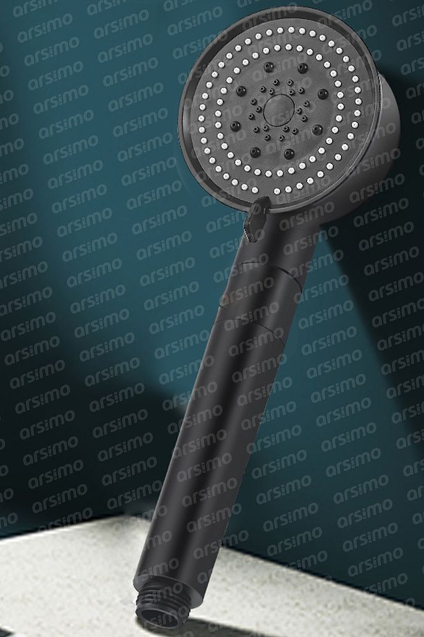 Turbo Fan Pervaneli 5 Fonksiyonlu Su Tasarruflu Duş Başlığı | Pervaneli Turbo El Duşu Siyah - 2