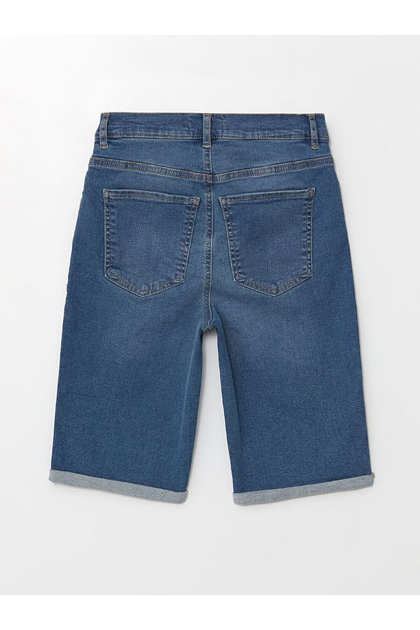 Bermuda Fit Kadın Jean Şort - 2