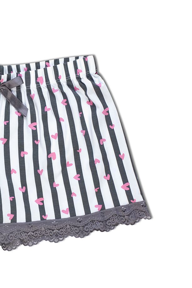 Pamuklu Paçası Dantel Pijama Kadın Şort - 2