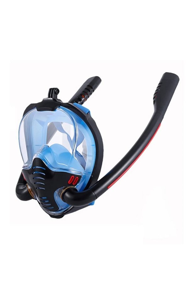 Double Tube Silicone Snorkel Full Face Diving Mask Fullface Anti-Fog Anti Leak Gopro