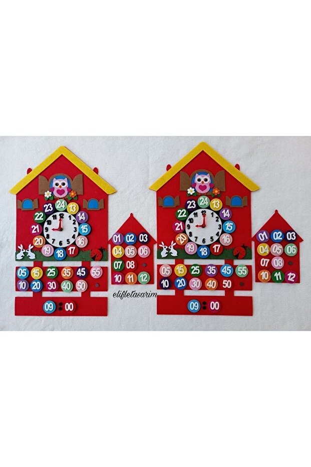 ساعة تفاعلية (مواد تعليمية من اللباد) - 1