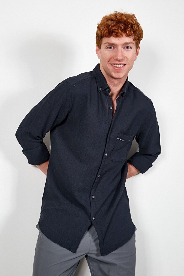 Siyah Erkek Gömlek - 7