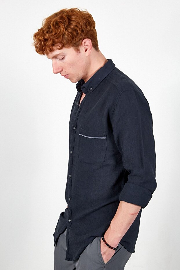 Siyah Erkek Gömlek - 2